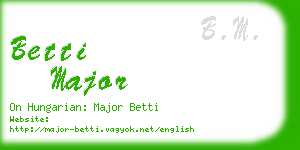 betti major business card
